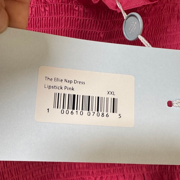NWT Hill House Ellie Smocked Nap Dress in Lipstick Pink sz XXL - Picture 9 of 12